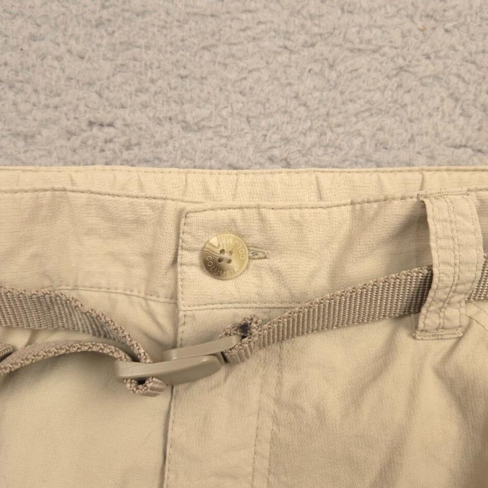 Columbia Omni-Wick Convertible Cargo Pants Mens 42x30 Khaki Hiking Belted - Picture 4 of 11